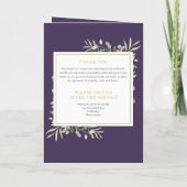 Beerdigung Greenery Gedenkorden gefälscht Programm (Rückseite)