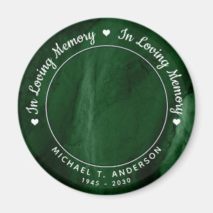 Beerdigung Grüne Marmor Liebe Gedächtnis Foto Memo Magnet