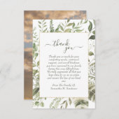 Beerdigung Grüne Wasserfarbe in liebenswerter Erin Dankeskarte (Vorne/Hinten)