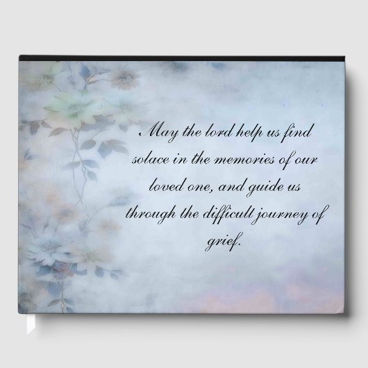 Beerdigung Guestbook Memorial Sentiments Gästebuch (Vorderseite)