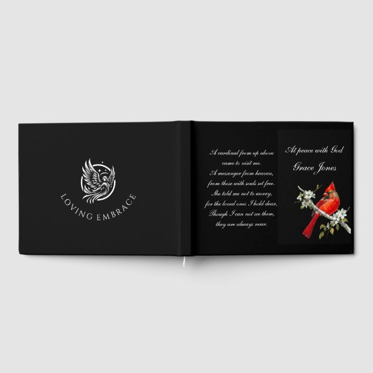 Beerdigung Guestbook Red Kardinal Gästebuch (Voll)