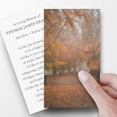 Beerdigung Herbstdenkmal Gebet Sympathiekarten Visitenkarte