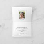 Beerdigung Herz Dank Green Heart Blätter Dankeskarte (Innenseite)