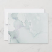 Beerdigung Herz Dank Watercolor Herz Blätter Dankeskarte (Rückseite)