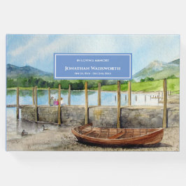 Beerdigung Holzboot auf Derwentwater Lake District Gästebuch