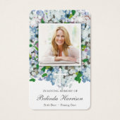 Beerdigung Hydrangea & Cross Gebet Sympathiekarten (Vorderseite)