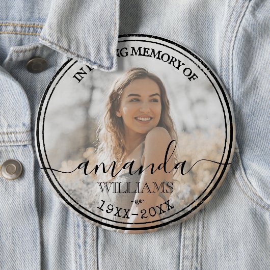 Beerdigung im Foto der Erinnerung Button (Beispiel)