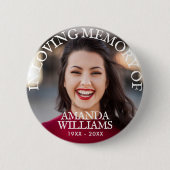 Beerdigung im Foto der Erinnerung Button (Vorderseite)