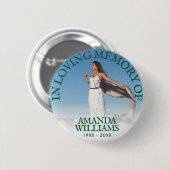 Beerdigung im Foto des liebenden Gedächtnisses dun Button (Vorne & Hinten)