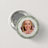 Beerdigung im Foto "Erinnerungsgrün" Button (Vorne & Hinten)