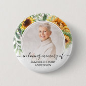 Beerdigung im Foto Sonnenblumen Button (Vorderseite)