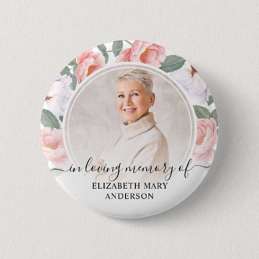 Beerdigung im Foto Wasserfarben Button (Vorderseite)