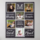 Beerdigung im Gedächtnisfoto-Collage Poster (Vorne)