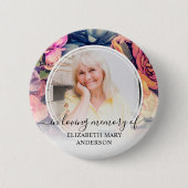 Beerdigung im liebenden Erinnerungsmoody-Foto Button (Vorderseite)