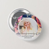 Beerdigung im liebenden Erinnerungsmoody-Foto Button (Vorne & Hinten)