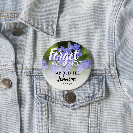 Beerdigung im liebenden Gedächtnis | Vergessen Sie Button (Beispiel)