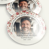 Beerdigung im spanischen Foto der Erinnerung Button