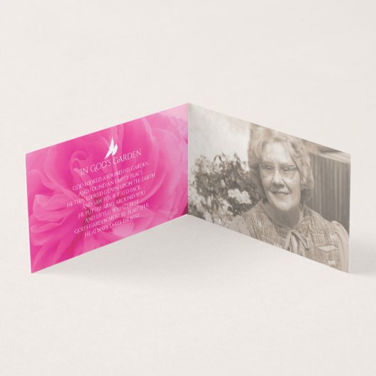 Beerdigung in der liebenden Erinnerung rosa Roseng (Innenseite)