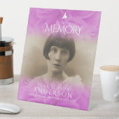 Beerdigung in der liebenden Erinnerung Rose lila r Sockelschild (In Situ)