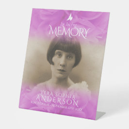 Beerdigung in der liebenden Erinnerung Rose lila r Sockelschild