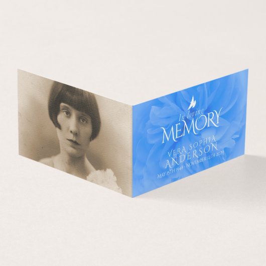 Beerdigung in der liebenden Gedächtnisblauen Rose (Vorderseite)