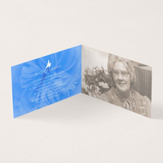 Beerdigung in der liebenden Gedächtnisblauen Rose  (Innenseite)