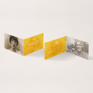 Beerdigung in gelber Gedächtnisrosenkarte