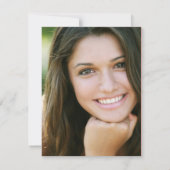 Beerdigung in liebendem Foto| Korallenmagnolia Dankeskarte (Rückseite)