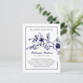 Beerdigung in liebendem Foto| Marine Magnolia Dankeskarte (Stehend Vorderseite)