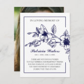 Beerdigung in liebendem Foto| Marine Magnolia Dankeskarte (Vorne/Hinten)