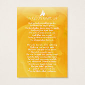 Beerdigung in liebevollem Gedächtnis Rose Gedicht (Rückseite)