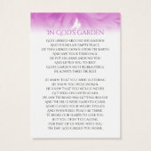 Beerdigung in liebevollem Gedächtnisgebet / Gedich (Rückseite)