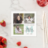 Beerdigung in Love Memory Monogramm einzigartiges  Serviette (Beispiel)