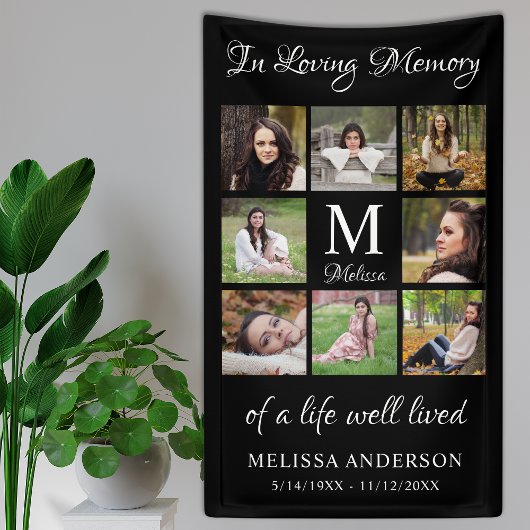 Beerdigung in Personalisierten Fotos des Gedächtni Banner