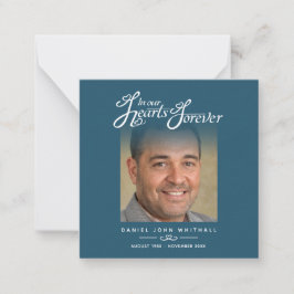 Beerdigung in unseren Herzen Als wir zurückblicken Mitteilungskarte