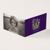 Beerdigung in unseren Herzen für immer lila Gedich (Vorderseite)