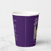 Beerdigung in unseren Herzen für immer lila Gedich Pappbecher (Rechts)