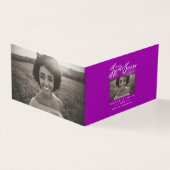 Beerdigung in unseren Herzen für immer mauve Gedic (Vorderseite)