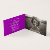 Beerdigung in unseren Herzen für immer mauve Gedic (Innenseite)