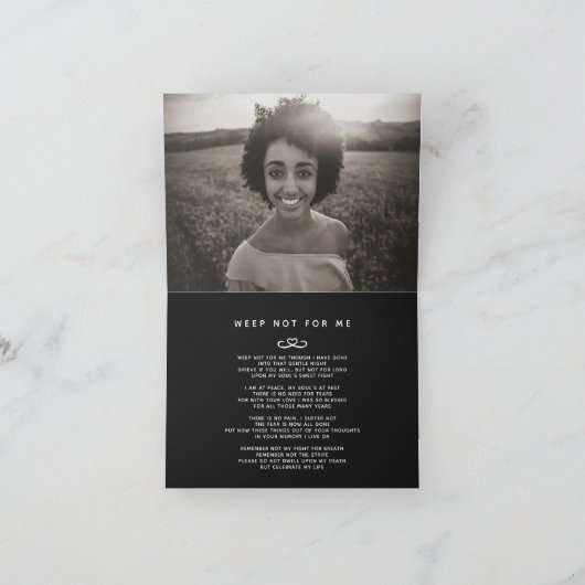 Beerdigung in unseren Herzen für immer schwarze Ge (Innenseite)