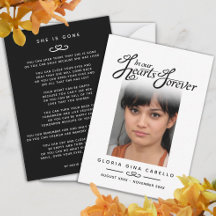 Beerdigung in unseren Herzen ist sie gestorben Ged