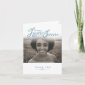 Beerdigung in unseren Herzen weiß danke Ihnen Kart (Vorderseite)