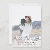 Beerdigung | Informelle Feier des Lebens Einladung (Vorderseite)