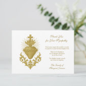 Beerdigung katholische Gedenkstätte Jesus Beileid Dankeskarte (Stehend Vorderseite)