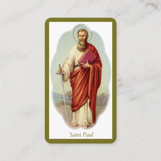 Beerdigung Katholische St. Paul Gebet Sympathiekar Visitenkarte (Vorderseite)