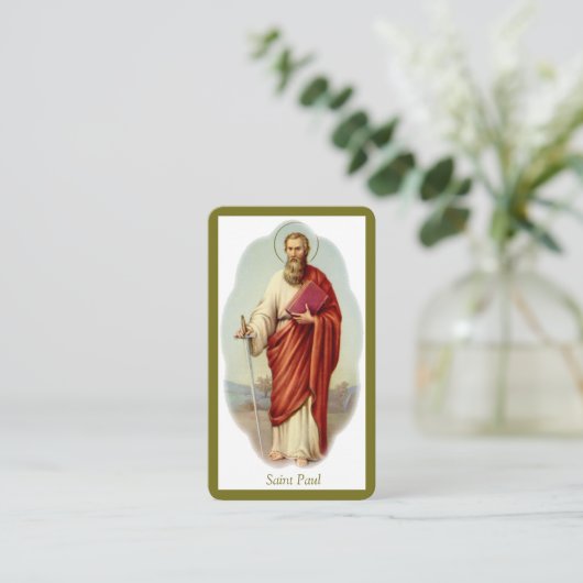 Beerdigung Katholische St. Paul Gebet Sympathiekar Visitenkarte (Stehend Vorderseite)