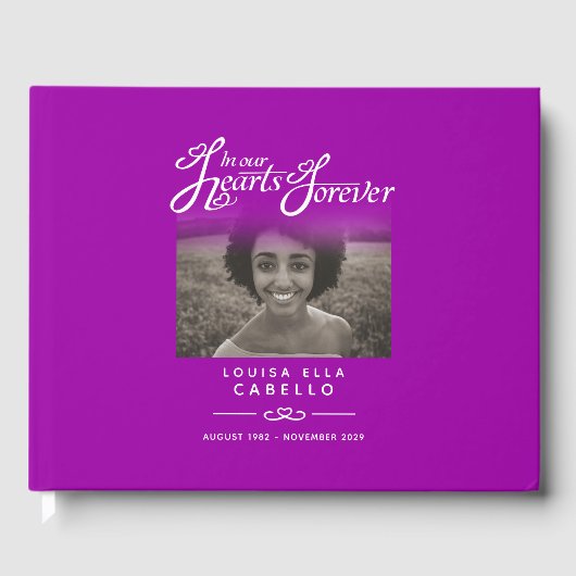 Beerdigung Keepake Gästebuch in unseren Herzen mau (Vorderseite)