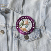 Beerdigung Liebe Gedächtnis Custom Foto Lila Memor Button (Beispiel)