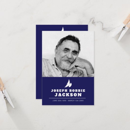 Beerdigung ließ mir zu gehen weißen Taube Gebet /  (Vorderseite/Rückseite Beispiel)