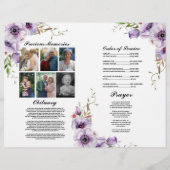 Beerdigung Lila Blumenorden Flyer (Hinten)